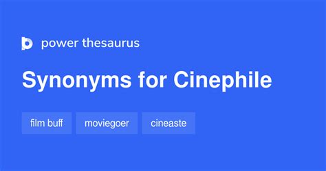 Cinephile synonyms .